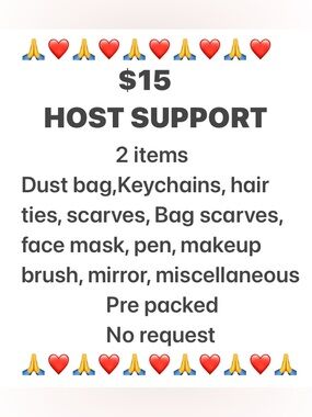 $15 HOST SUPPORT, 2 items, prepackaged